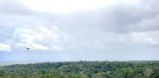 Drone antes usado para grandes produções de Hollywood hoje servem para realizar pesquisas na floresta Amazônica. Fotos - SWNS