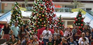 Shopping de Campo Grande (MS) abre mais cedo para que Papai Noel recebesse crianças autistas. Fotos- Alana Portela/Campo Grande News