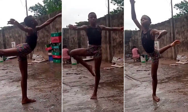 Imagens de Anthony "dançando na chuva" - vídeo viralizou na internet