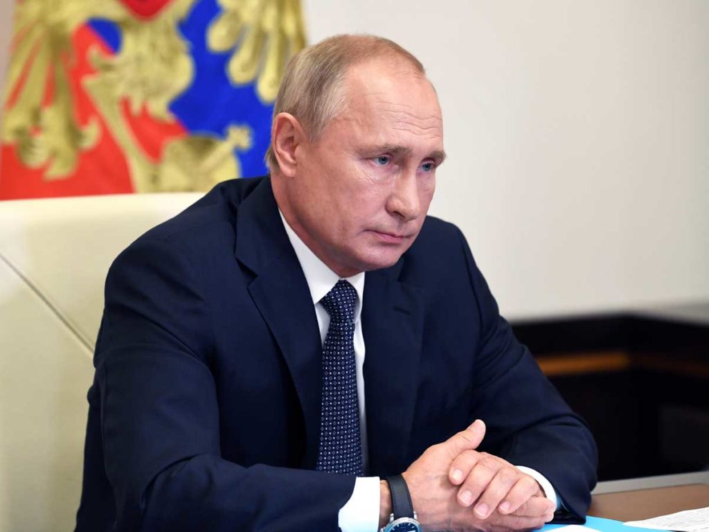 Presidente da Rússia, Vladimir Putin, fez anúncio do registro da vacina contra Covid