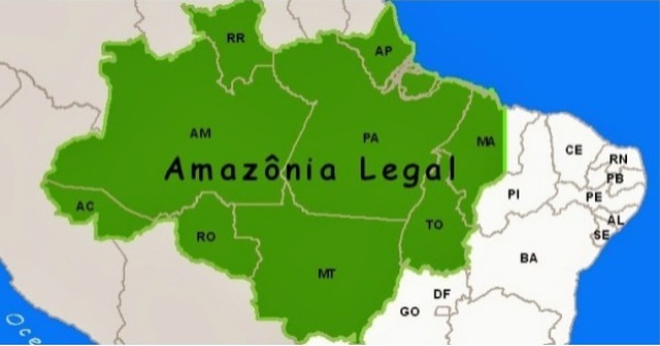 Amazônia Legal ocupa cerca de 50% do território brasileiro