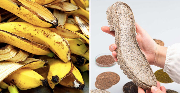 Casca de banana é transformada em couro e dá pra fazer até sola de sapato. Foto - Sarah Harbarth - Instagram