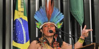 A ativista indígena Sônia Guajajara é eleita uma das 100 personalidades de 2022. Foto - redes sociais