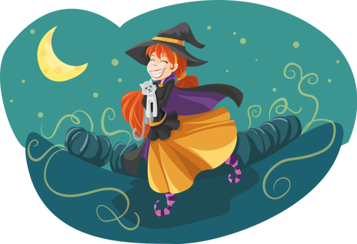 A bruxa do bem, em Imagem de GraphicMama-team - Pixabay