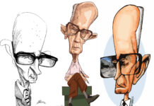 Caricaturas de Carlos Drummond de Andrade - redes sociais