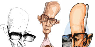 Caricaturas de Carlos Drummond de Andrade - redes sociais