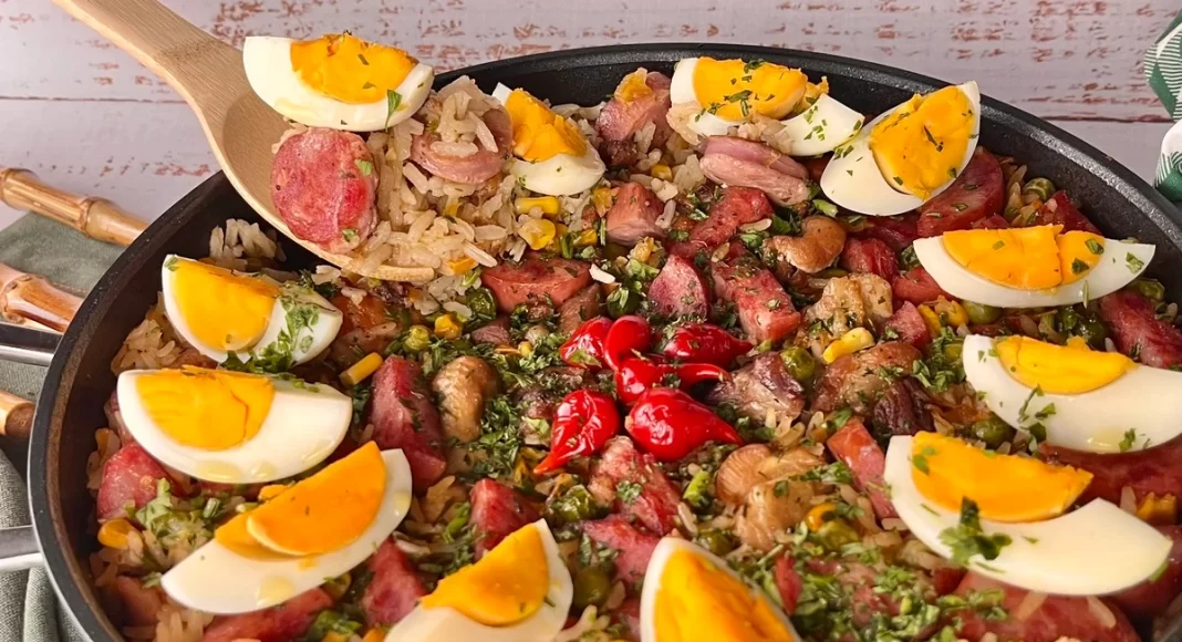 Paella caipira - Imagem - Redes Sociais