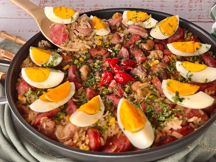 Paella caipira - Imagem - Redes Sociais