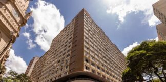 Fachada do edifício Arcângelo Maetta, no centro de Belo Horizonte. Foto - Portalbelohorizonte