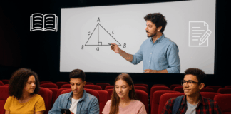 Tik Tok vai patrocinar aulas em cinemas do país para quem vai fazer o Enem. Imagem gerada por IA