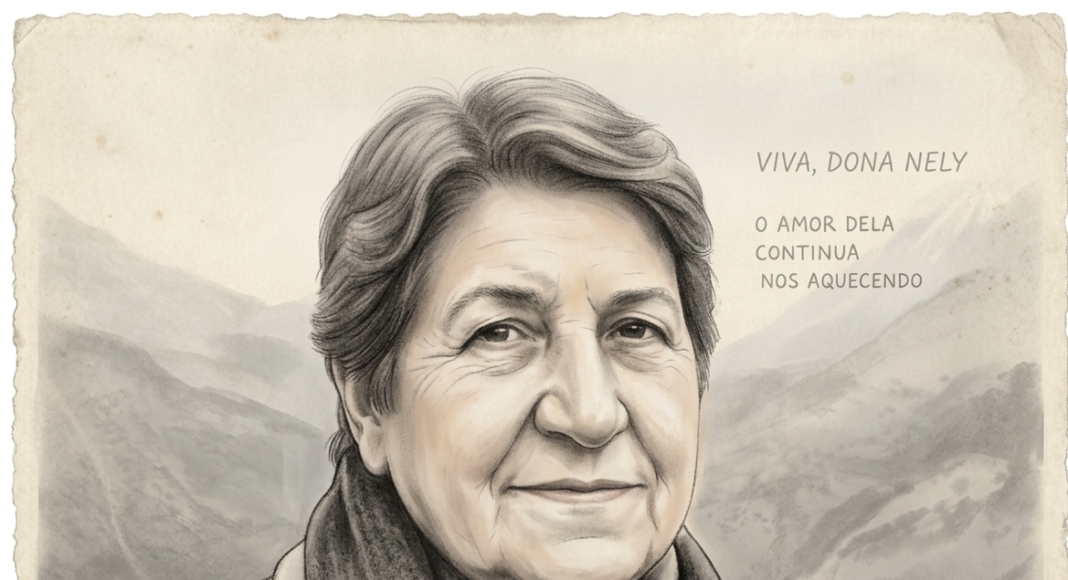 Dona Nely, a matriarca da família Bicalho. Imagem gerada por IA