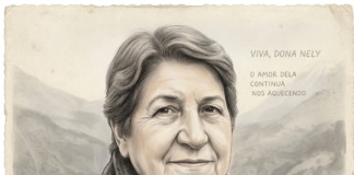 Dona Nely, a matriarca da família Bicalho. Imagem gerada por IA