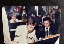 Thomaz da Mata-Machado (esq.) foi vereador em BH e autor da lei que criou o Conselho Municipal de Saúde. Foto - Arquivo Pessoal