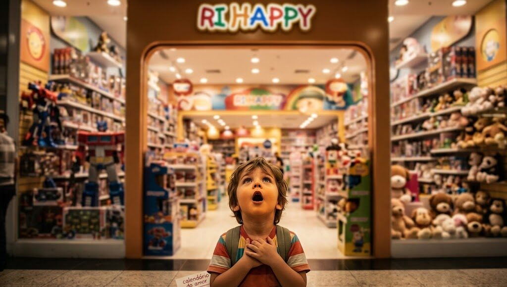 Meu Deus! Estou na Ri Happy Imagem gerada por IA